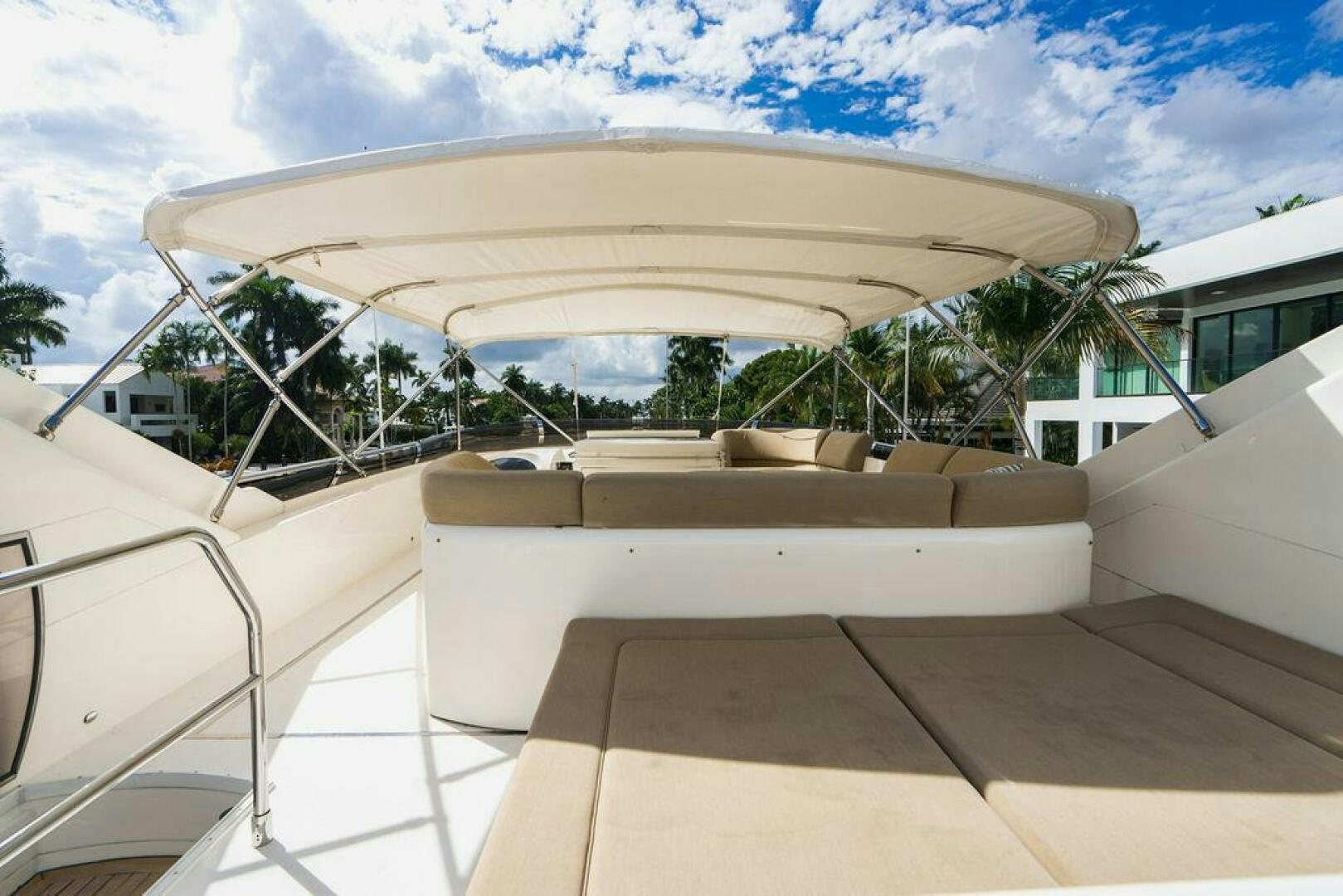a large white tent aboard EMPIRE SUN Yacht for Sale