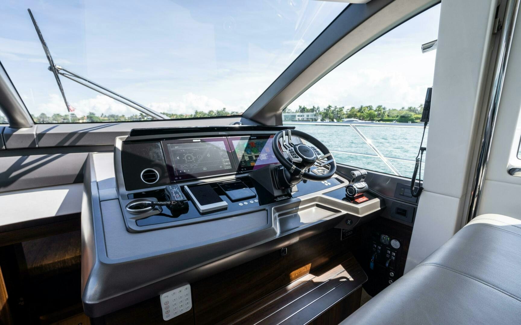 inside of a car aboard 4-PLAY VII Yacht for Sale