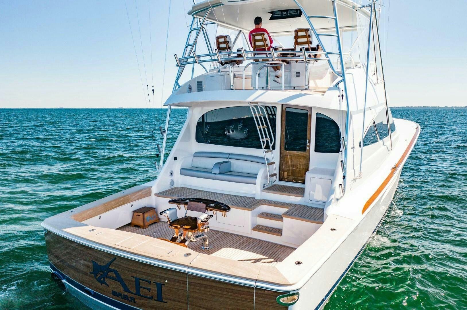 a boat in the water aboard AEI Yacht for Sale