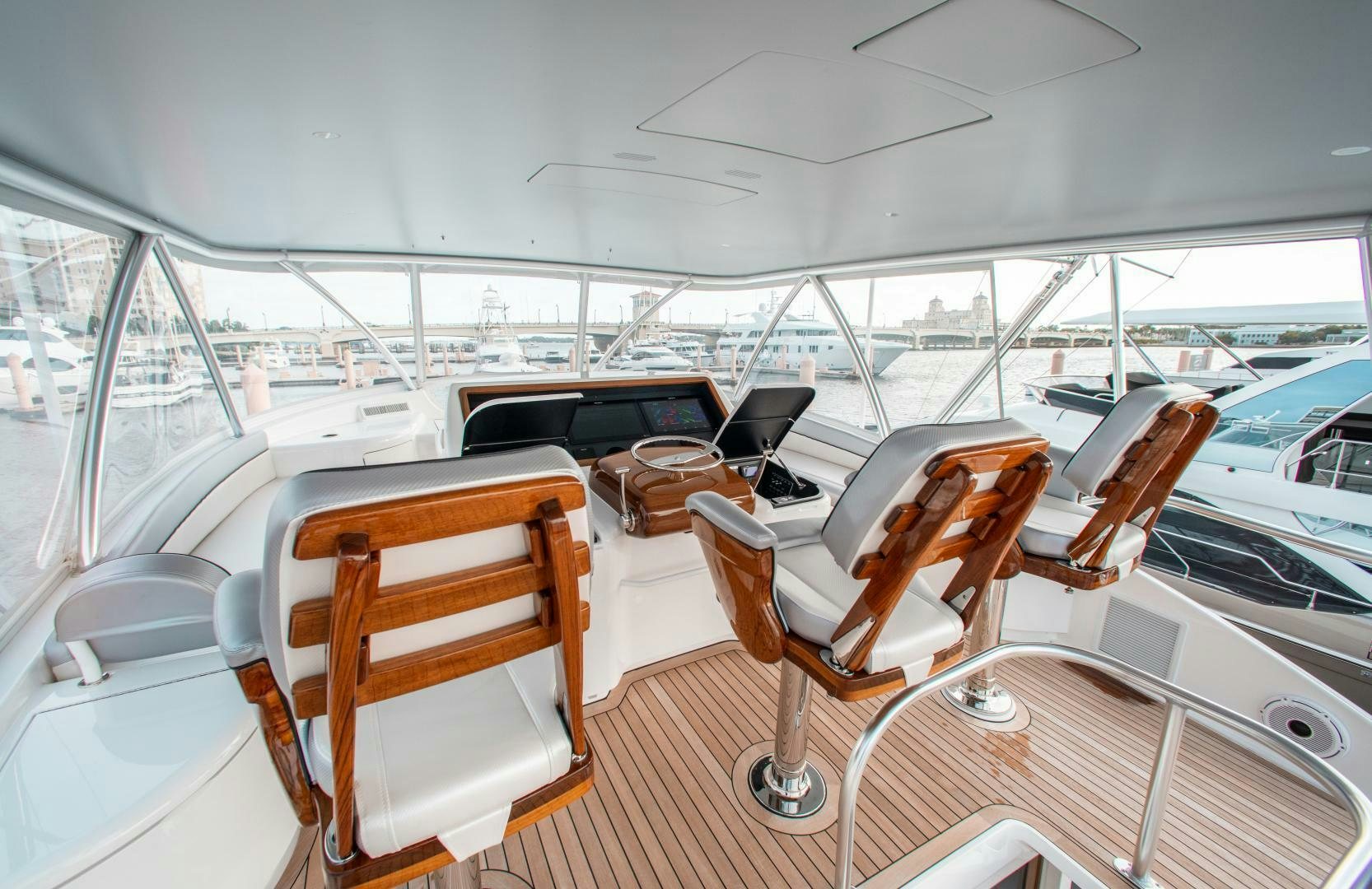 inside of a car aboard AEI Yacht for Sale