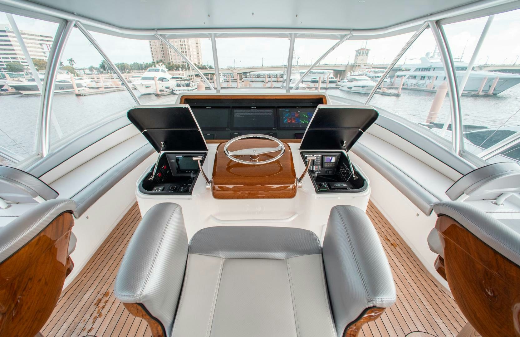 inside of a car aboard AEI Yacht for Sale