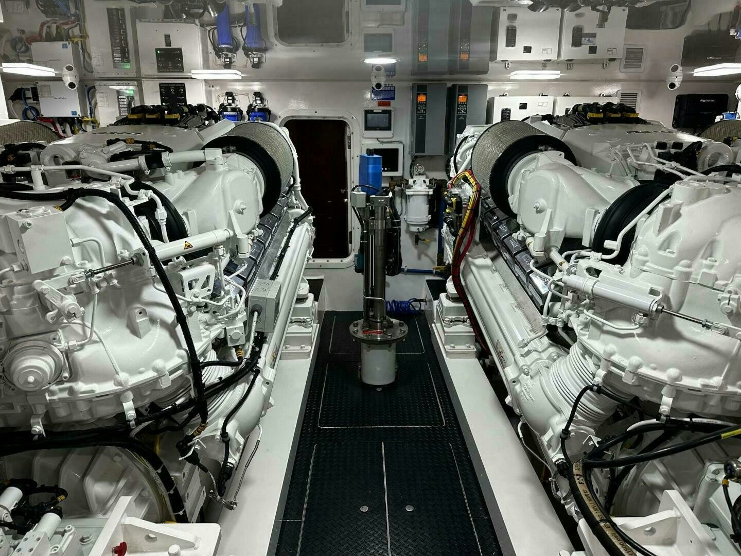 a room full of machinery aboard AEI Yacht for Sale
