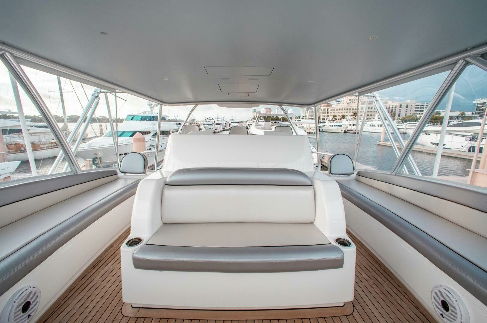 the interior of a car aboard AEI Yacht for Sale