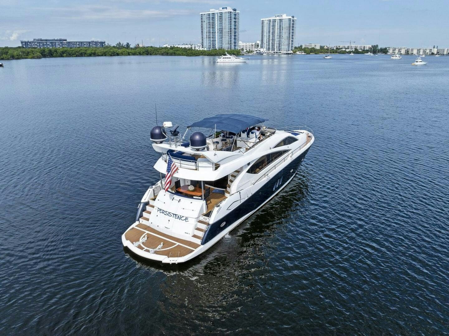 a boat on the water aboard PERSISTENCE Yacht for Sale