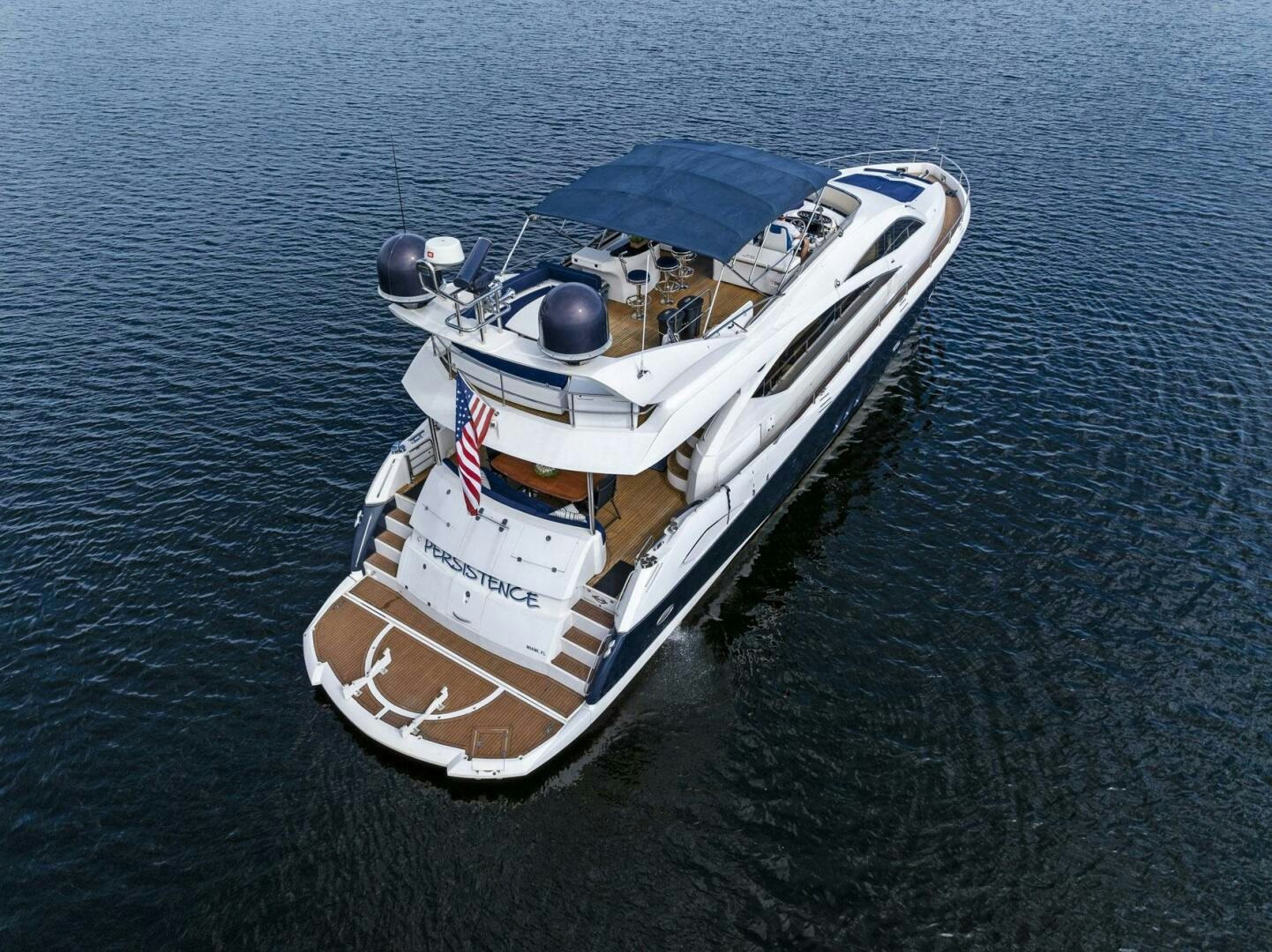 a boat in the water aboard PERSISTENCE Yacht for Sale