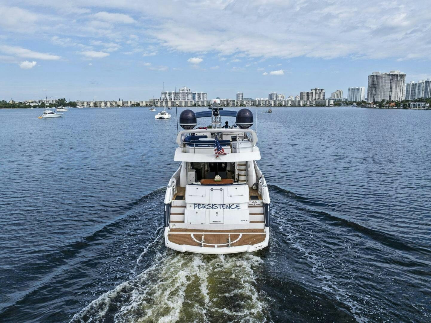 a boat on the water aboard PERSISTENCE Yacht for Sale