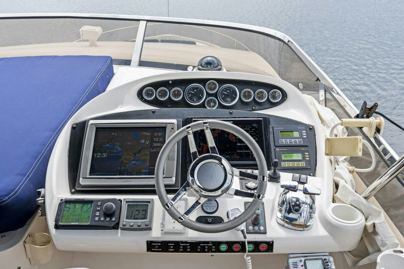 the inside of a car aboard PERSISTENCE Yacht for Sale