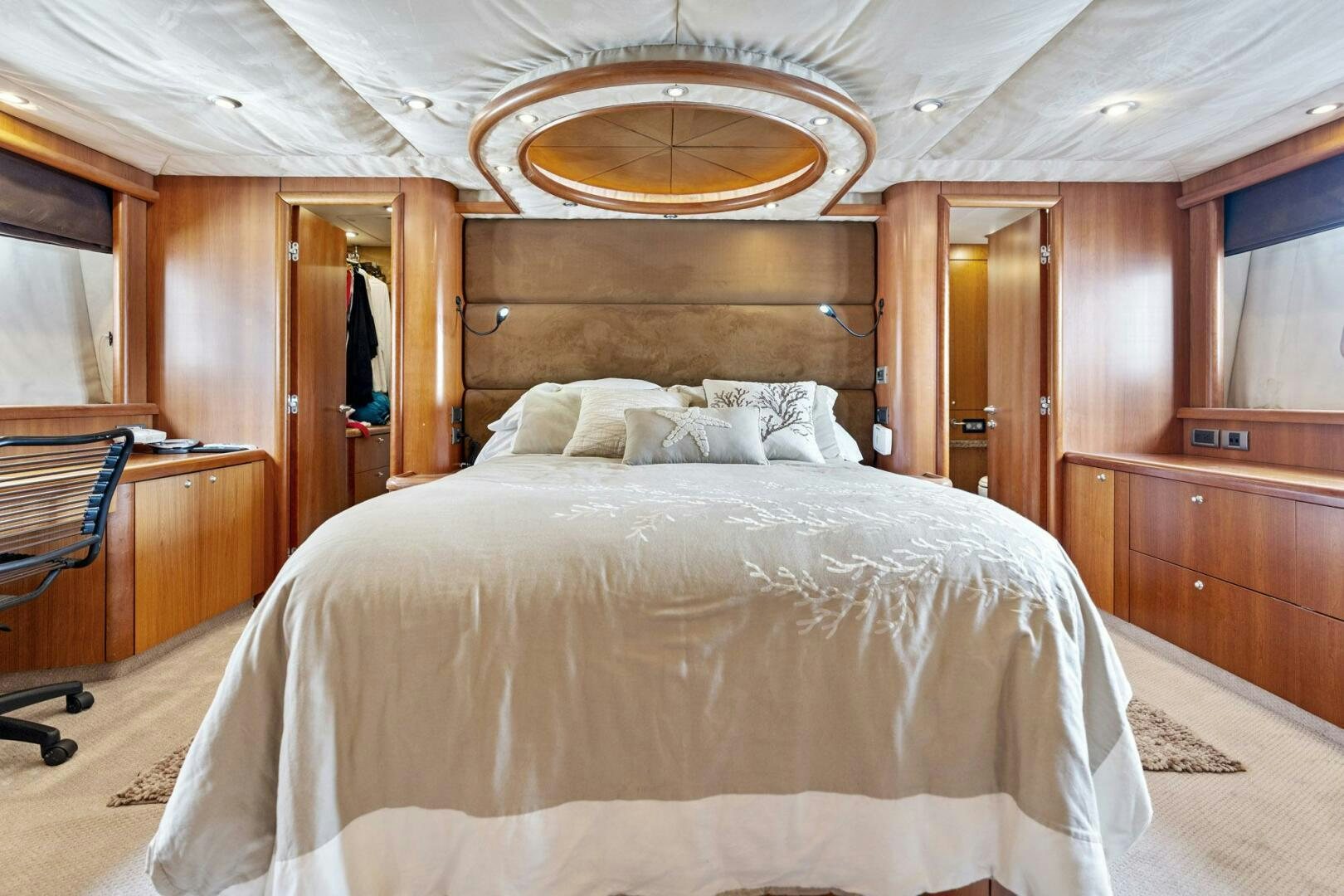 a bed in a cabin aboard PERSISTENCE Yacht for Sale