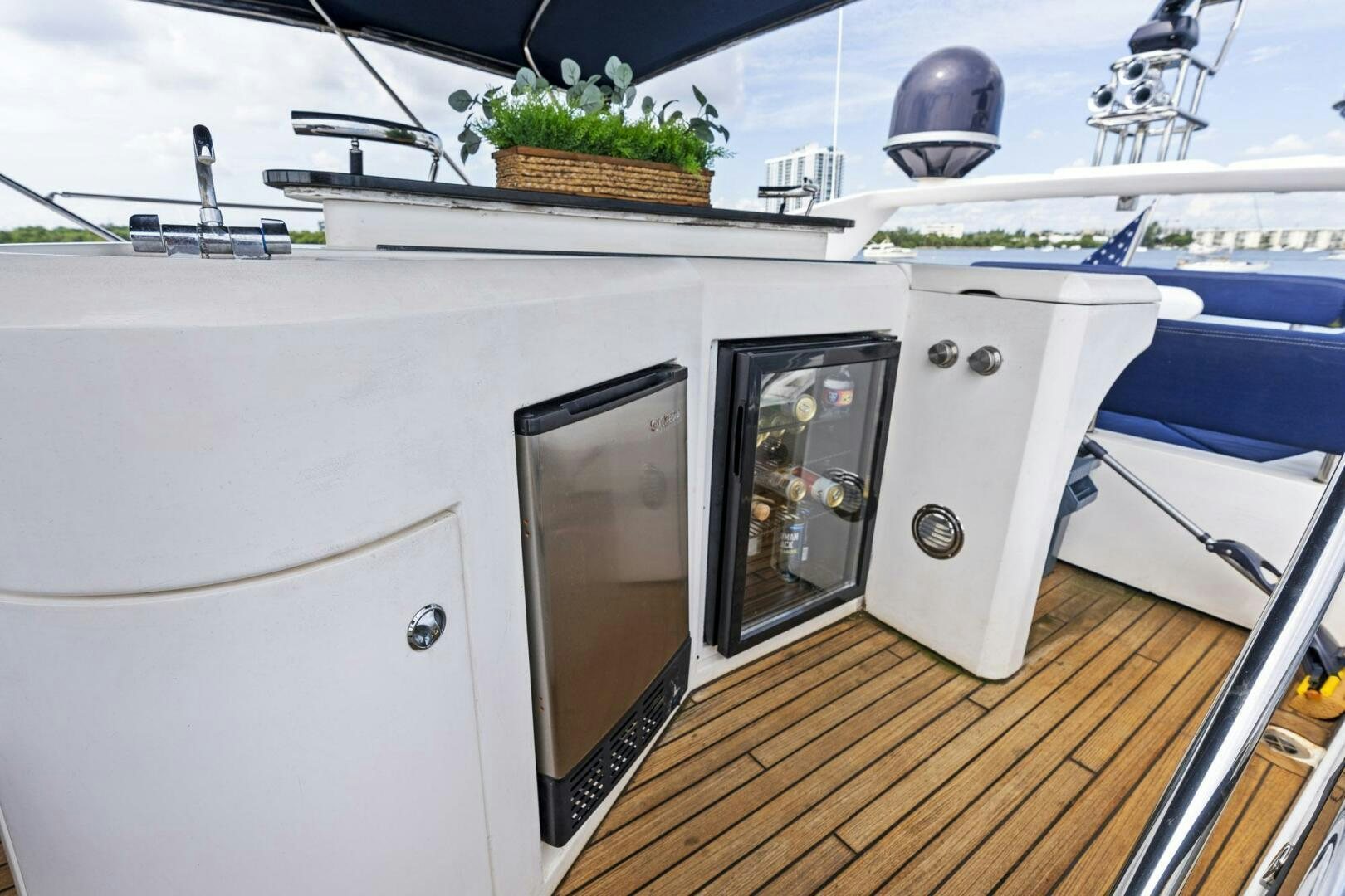 a white machine with a vent on the top aboard PERSISTENCE Yacht for Sale