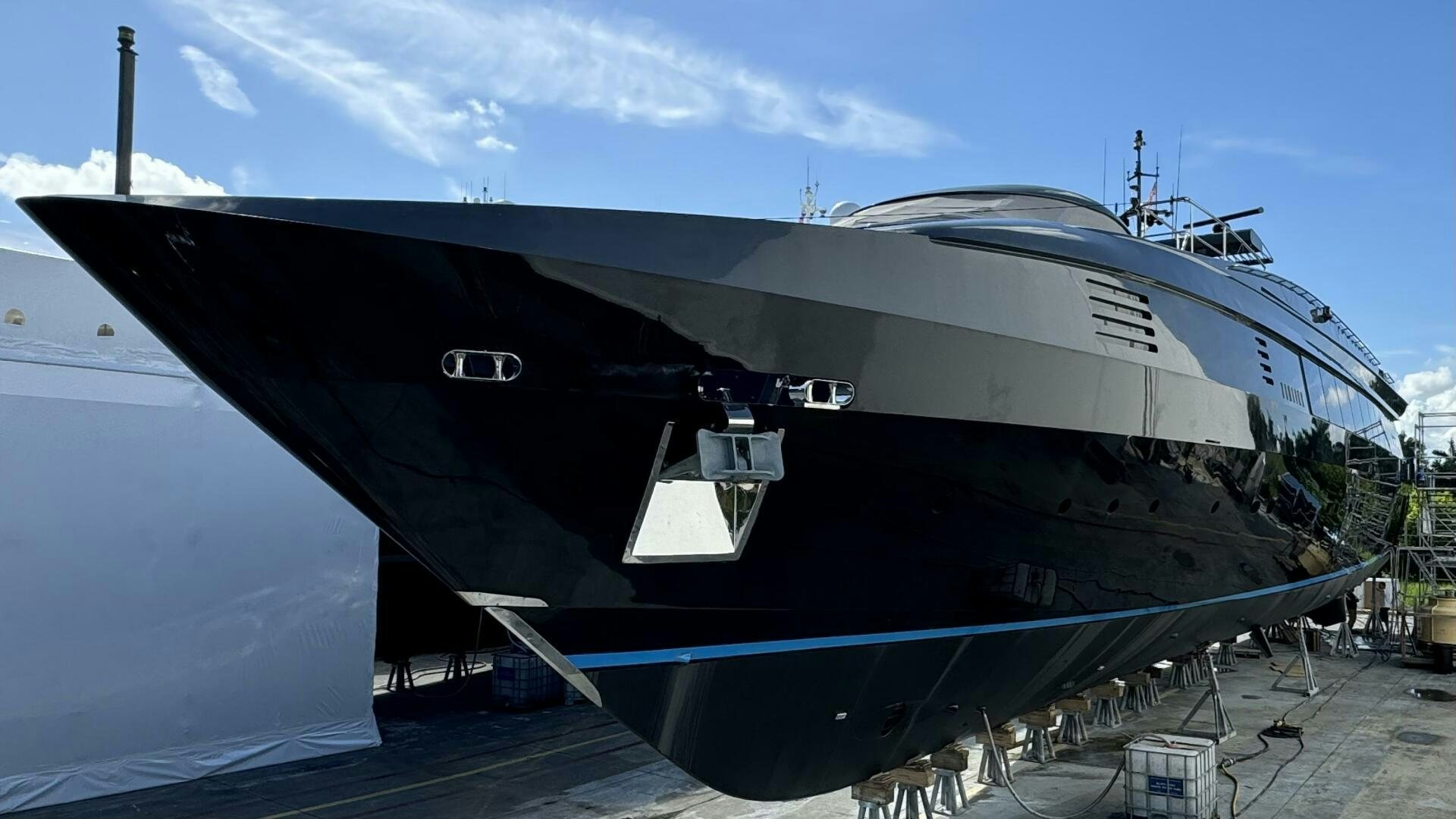 a large ship in the water aboard MATRIX Yacht for Sale