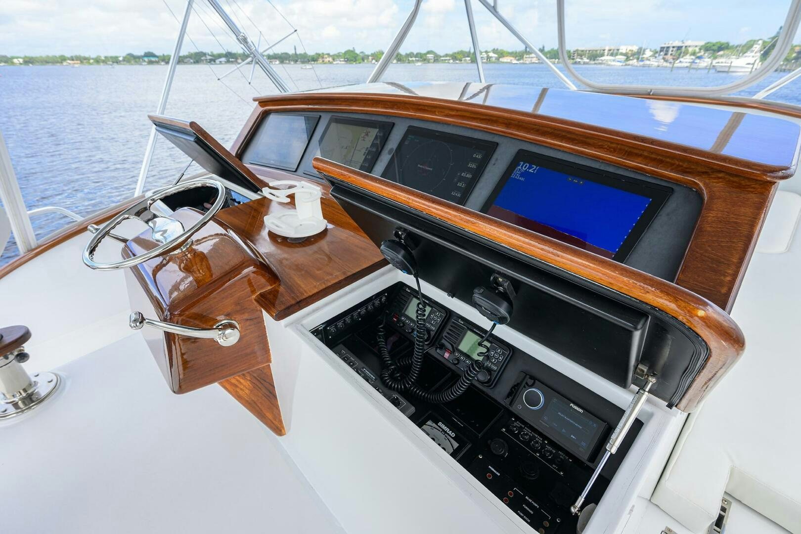 the inside of a boat aboard BUSINESS STINKS Yacht for Sale