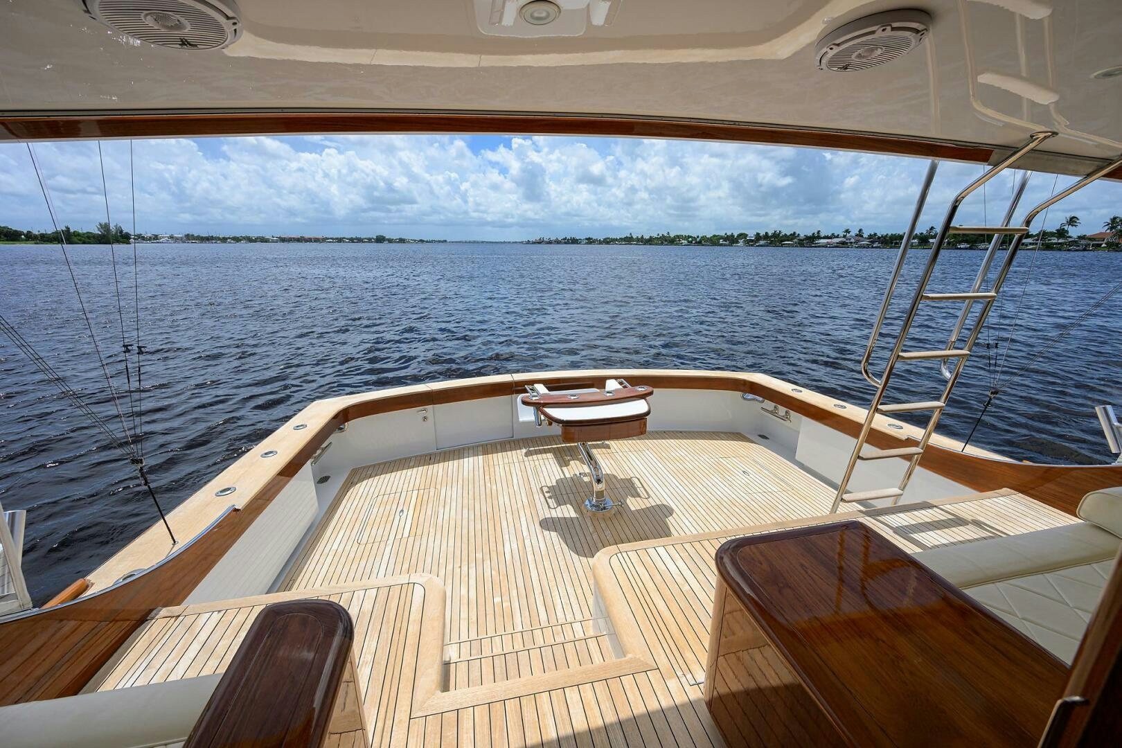 a deck on a boat aboard BUSINESS STINKS Yacht for Sale