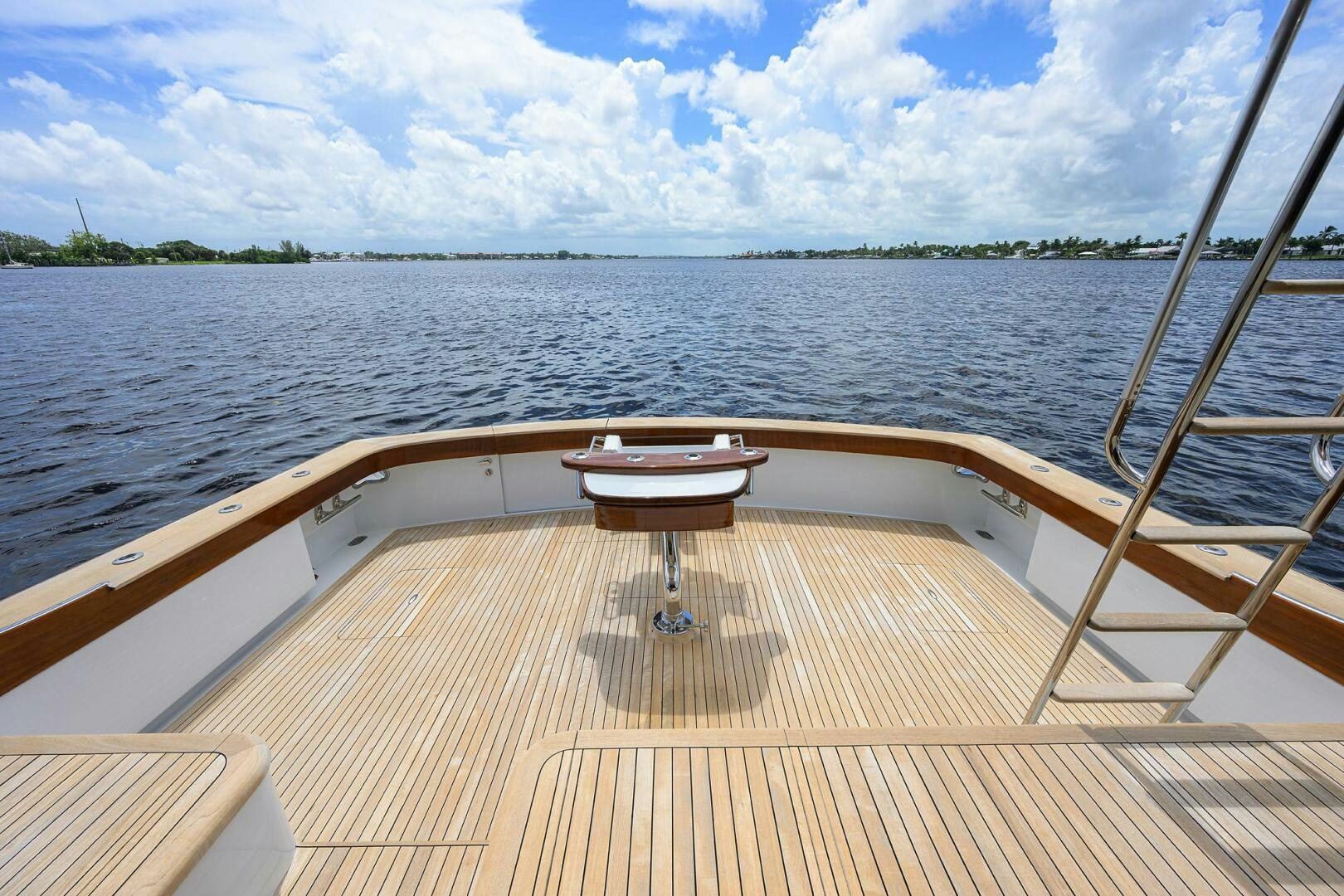 a boat on the water aboard BUSINESS STINKS Yacht for Sale