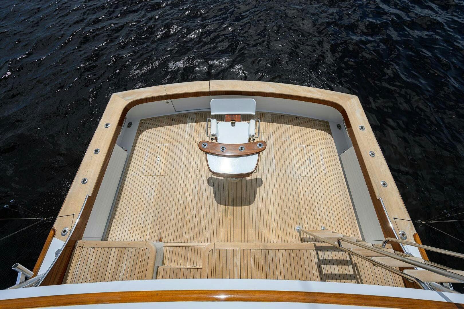 a view of a space ship from above aboard BUSINESS STINKS Yacht for Sale