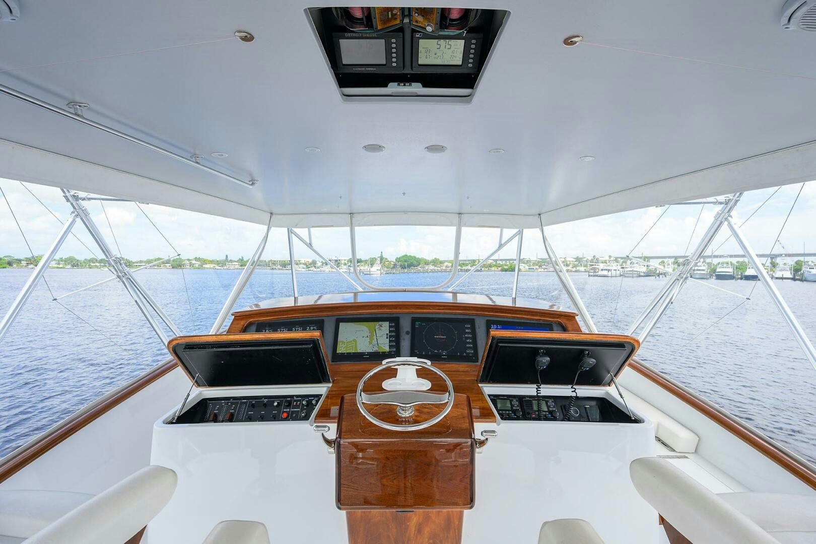 a boat on the water aboard BUSINESS STINKS Yacht for Sale