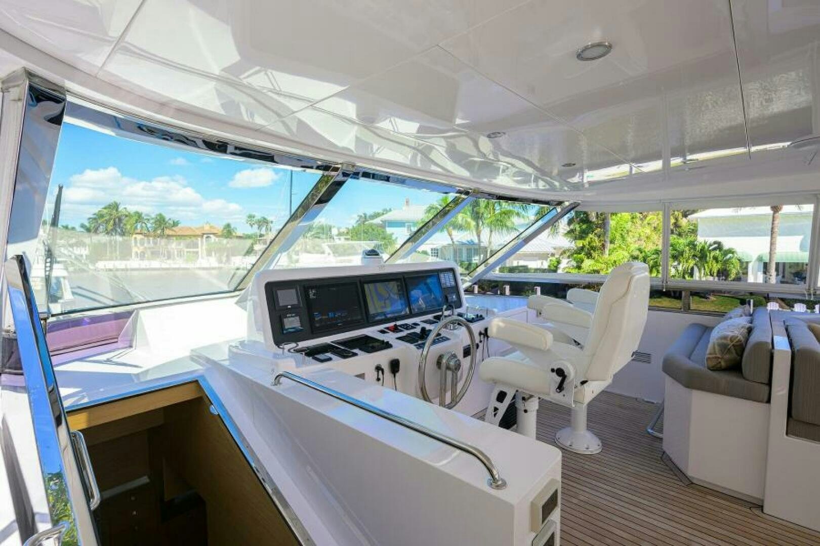 inside of a car aboard JOURNEY Yacht for Sale
