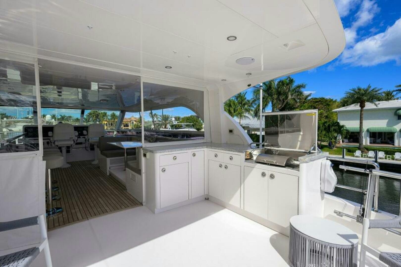 a large open kitchen aboard JOURNEY Yacht for Sale