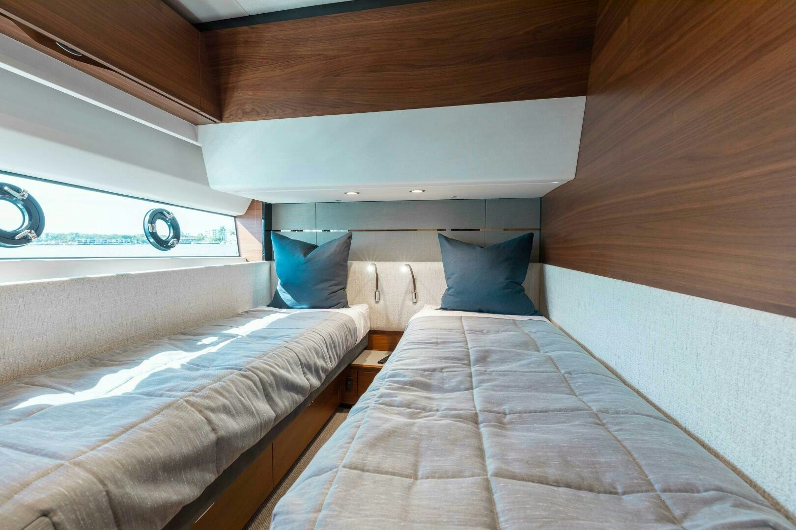a couple of beds in a room aboard BEST OF YOU Yacht for Sale