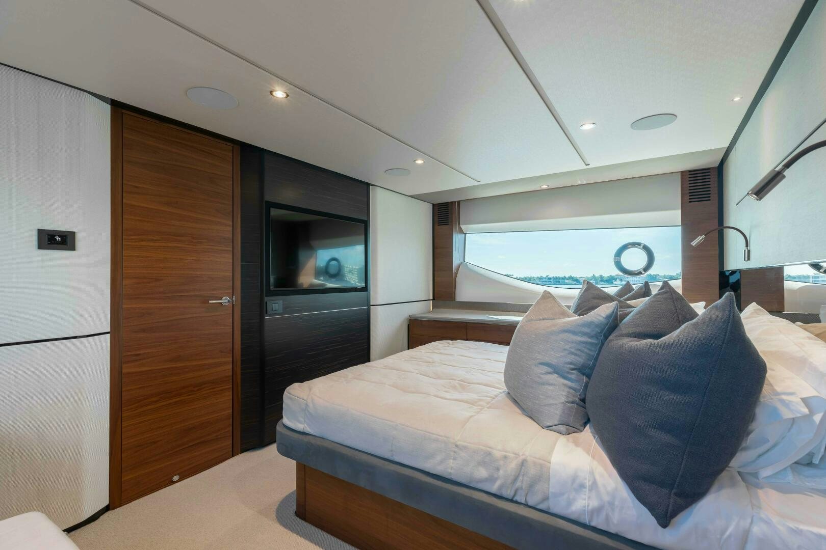 a bed in a room aboard BEST OF YOU Yacht for Sale