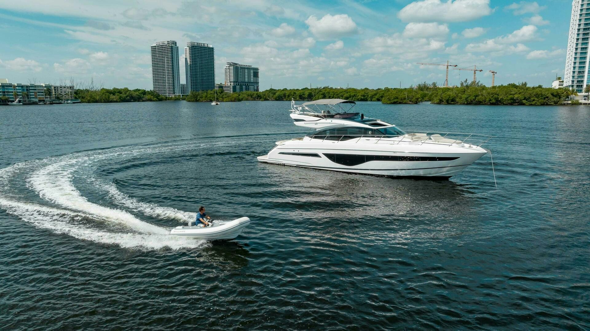 a person on a jet ski aboard BEST OF YOU Yacht for Sale