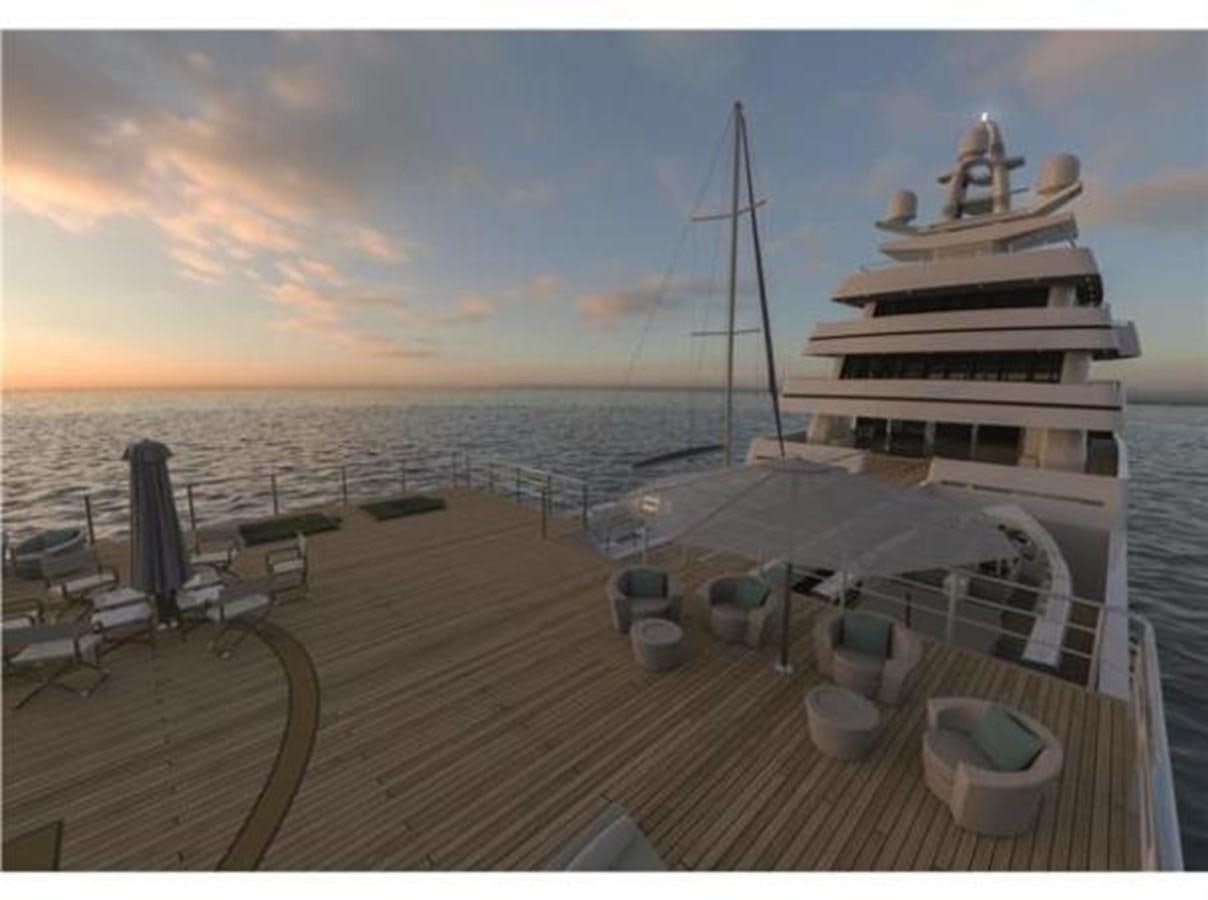 a boat docked at a pier aboard 85M SPADOLINI HELIPAD EXPEDITION YACHT Yacht for Sale