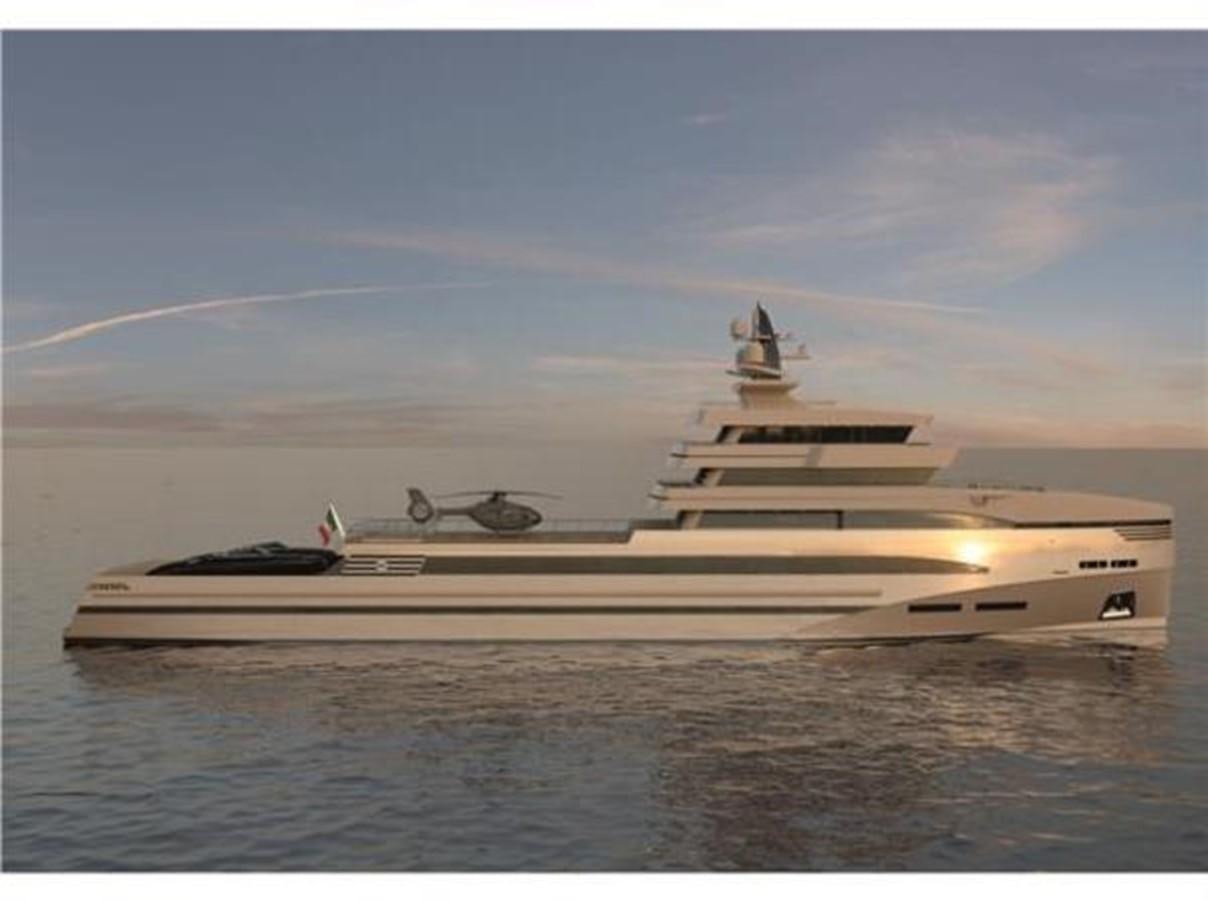 a ship in the water aboard 85M SPADOLINI HELIPAD EXPEDITION YACHT Yacht for Sale