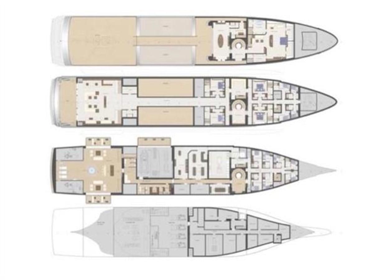 diagram, engineering drawing aboard 85M SPADOLINI HELIPAD EXPEDITION YACHT Yacht for Sale