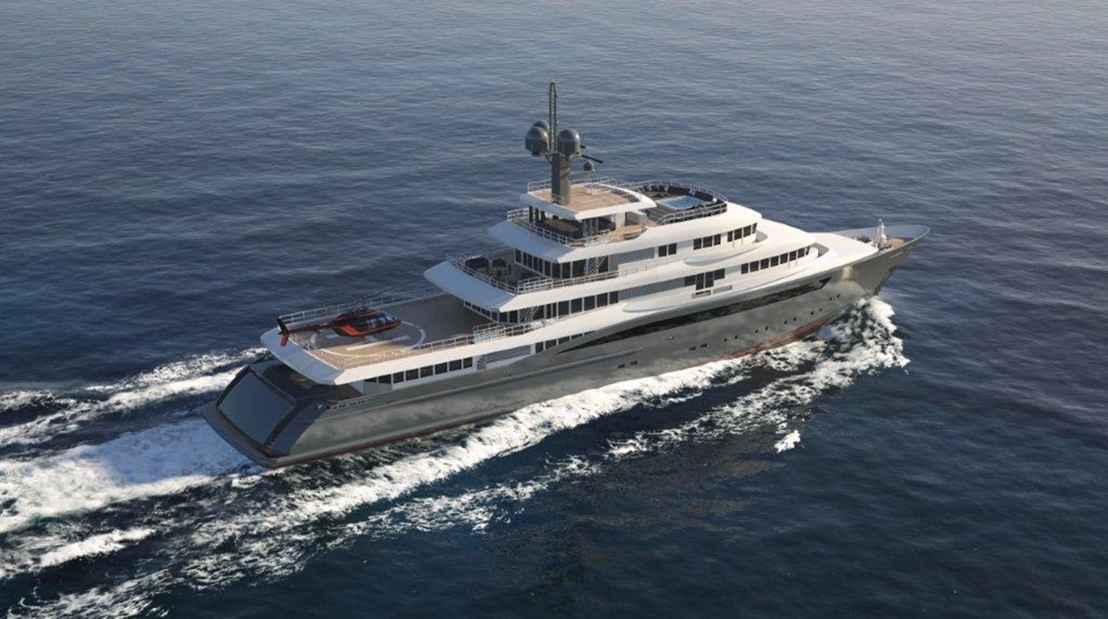 a ship in the water aboard M74 GLOBAL EXPLORER Yacht for Sale