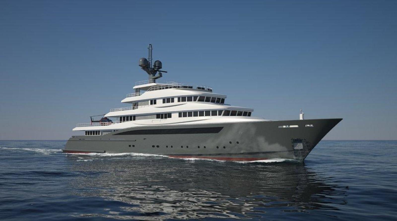 a large white ship aboard M74 GLOBAL EXPLORER Yacht for Sale