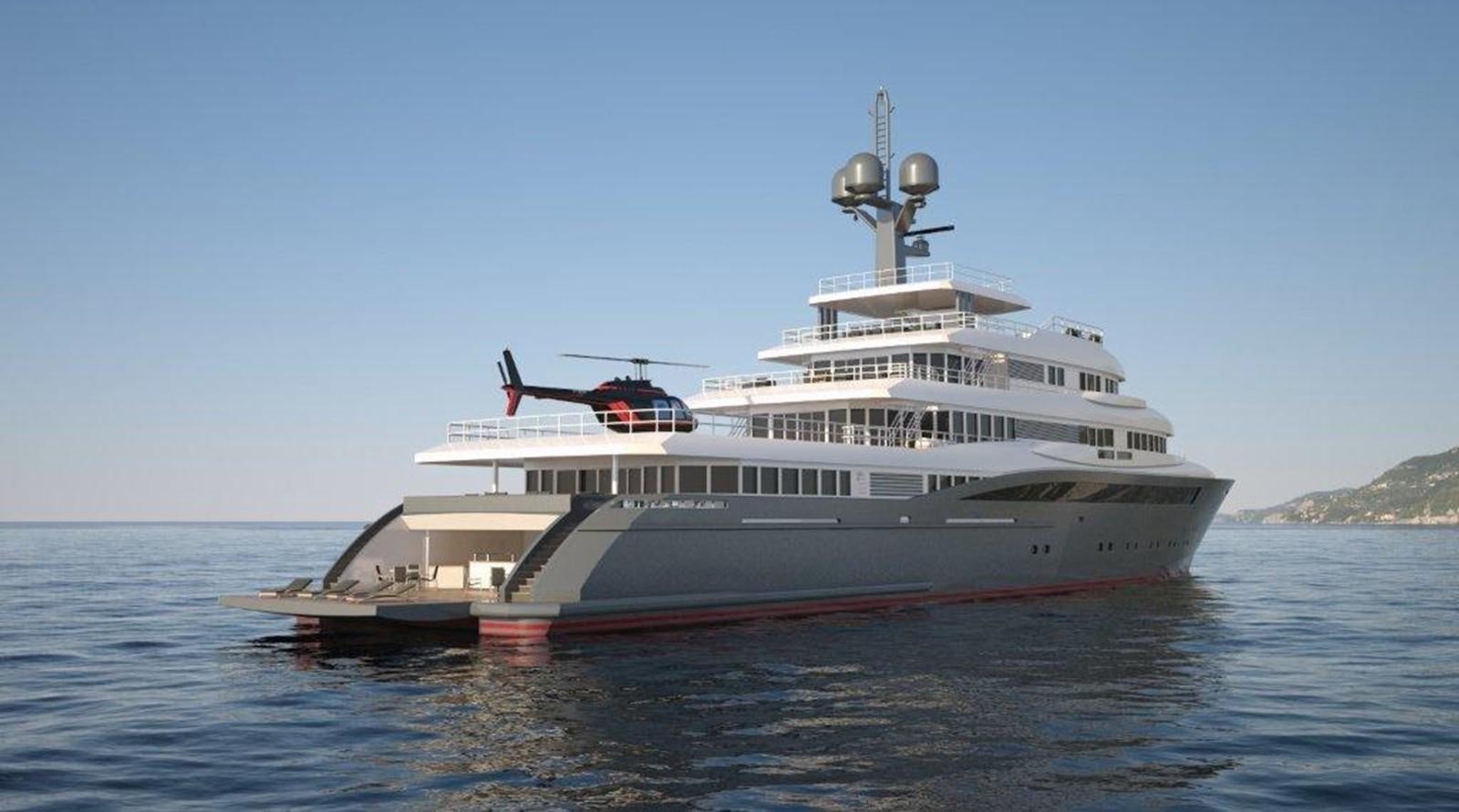 a large white ship in the water aboard M74 GLOBAL EXPLORER Yacht for Sale