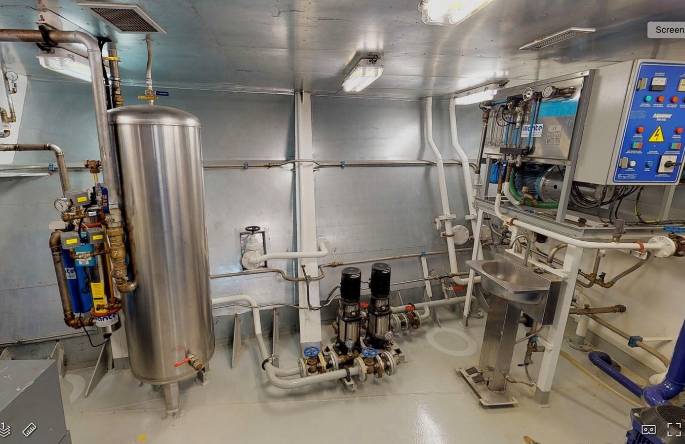 a room with machinery and equipment aboard OCEAN XPLORER 71 Yacht for Sale