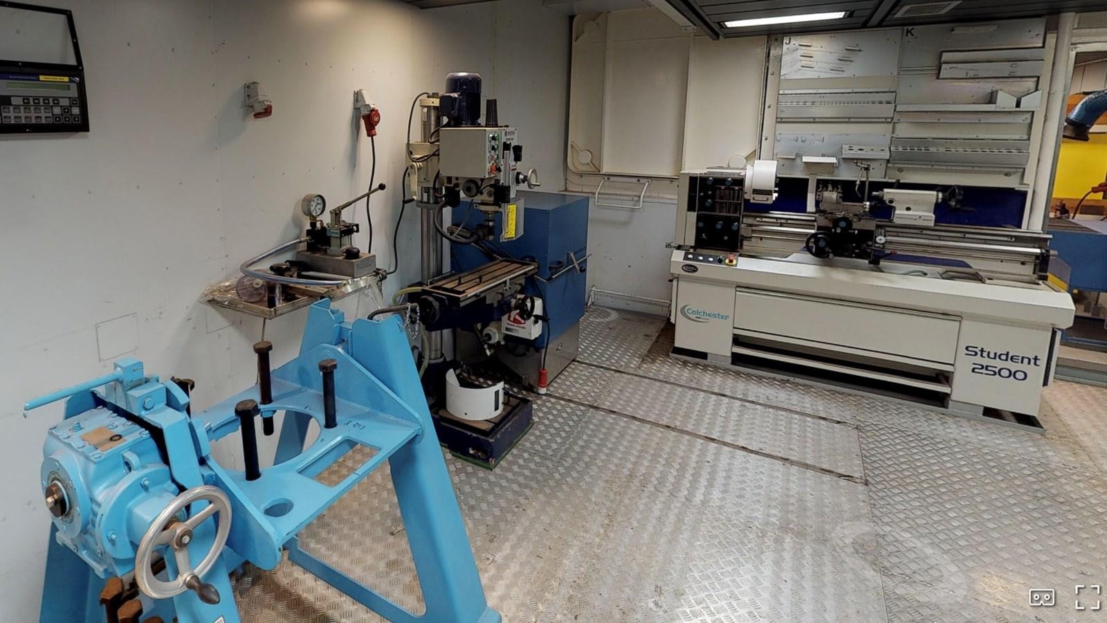 a room with equipment and equipment aboard OCEAN XPLORER 71 Yacht for Sale