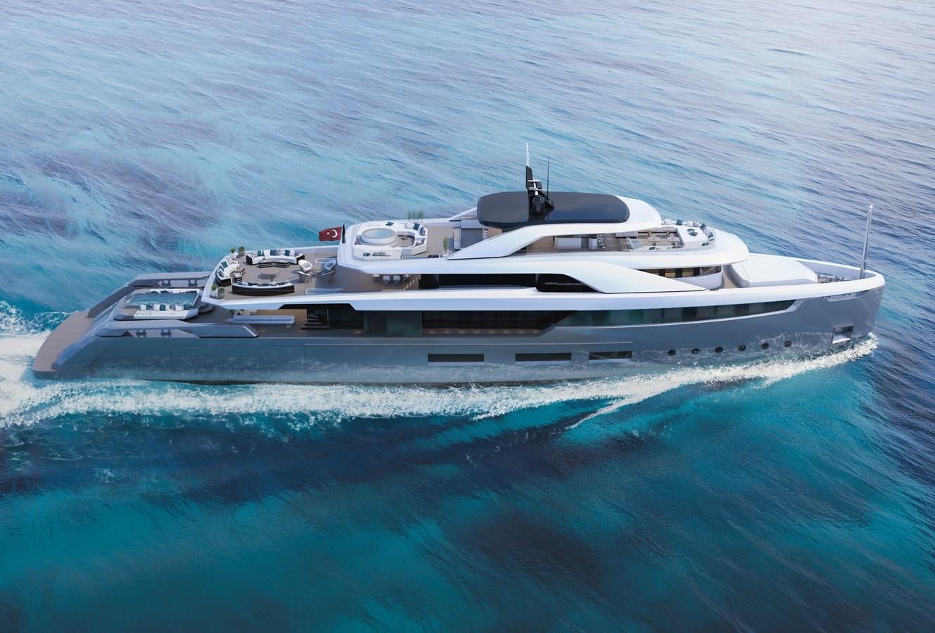 a boat in the water aboard RMK 65 HL Yacht for Sale