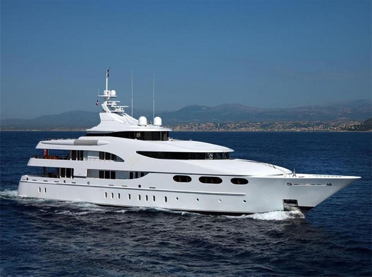 a white yacht in the water aboard CAPRI I Yacht for Sale