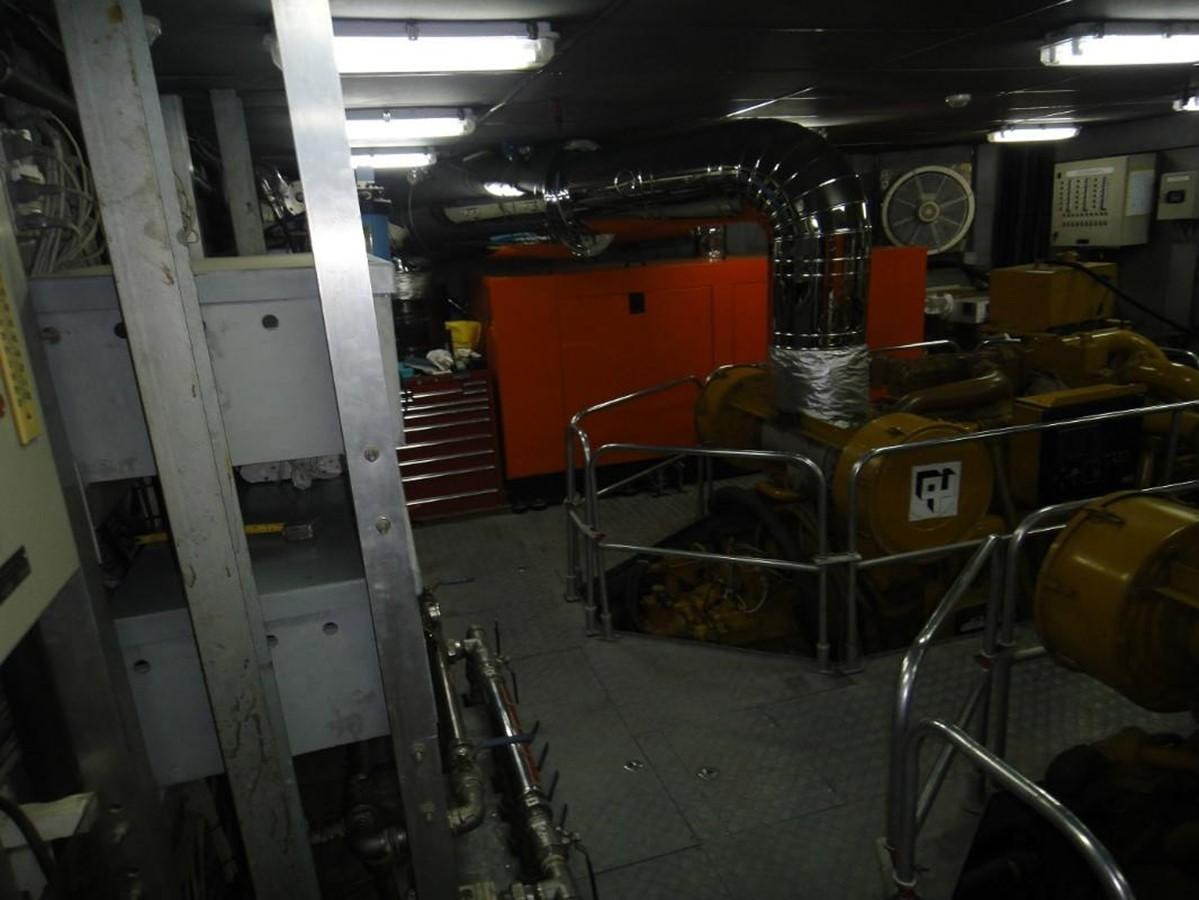 a room with machinery aboard WARSAN Yacht for Sale
