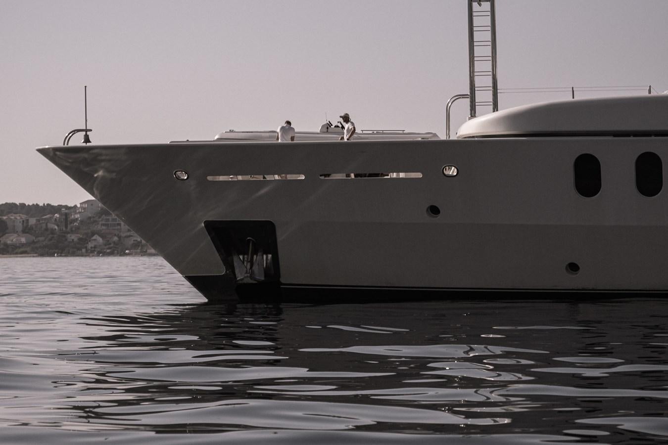 a large submarine in the water aboard MERCURY Yacht for Sale