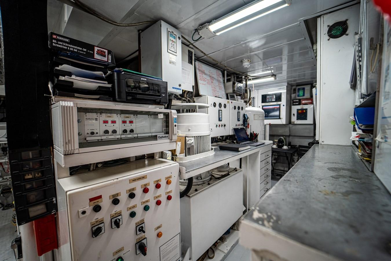 a room with machines and equipment aboard MERCURY Yacht for Sale