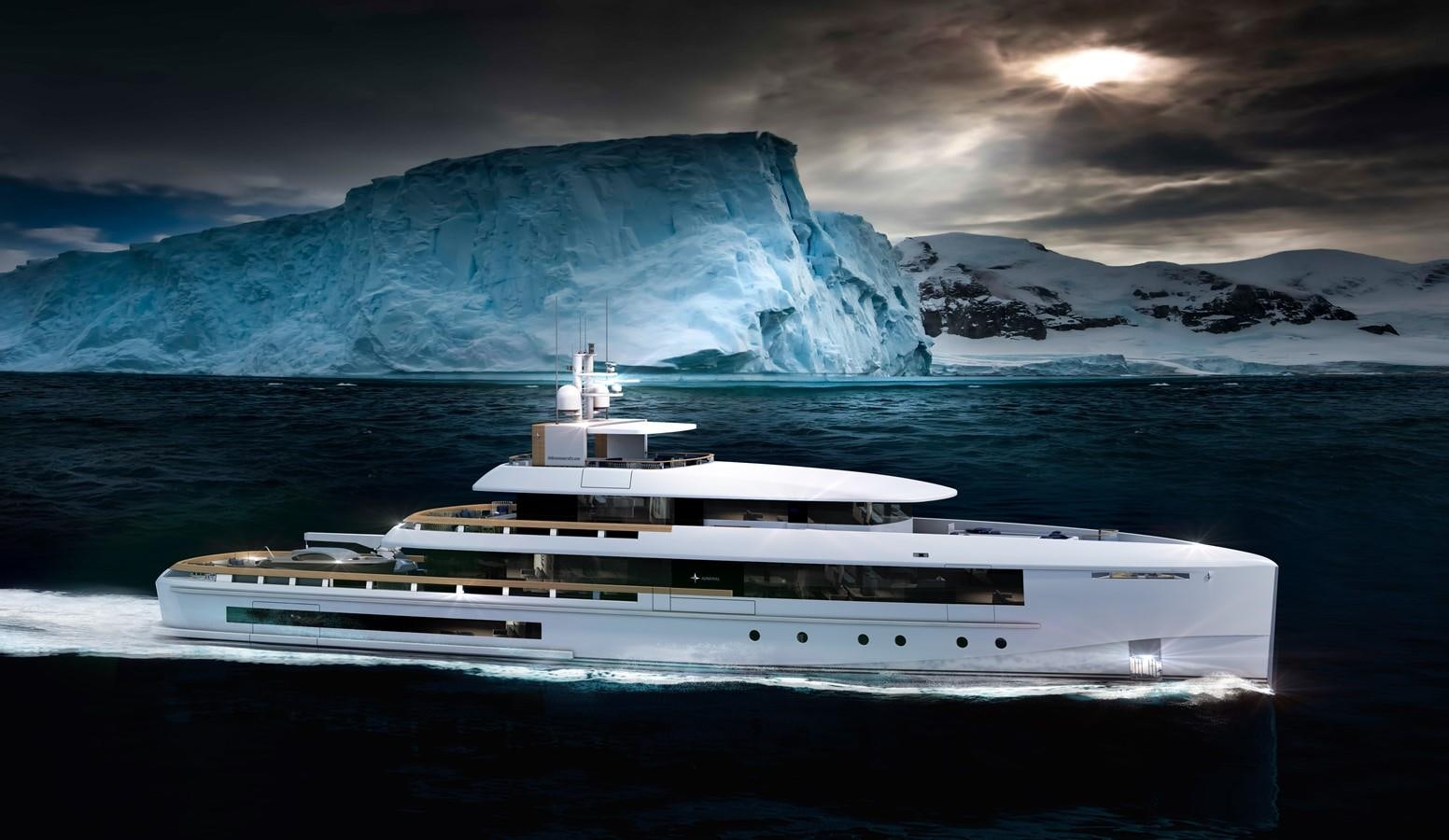 a ship in the water aboard MOMENTUM 50M Yacht for Sale