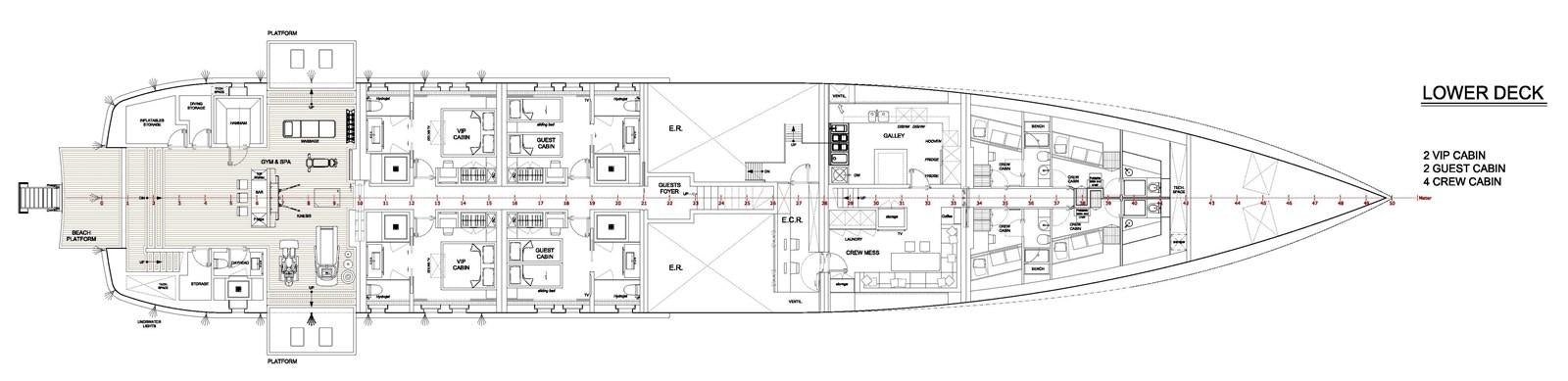 diagram aboard MOMENTUM 50M Yacht for Sale
