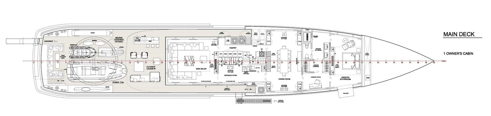 diagram aboard MOMENTUM 50M Yacht for Sale