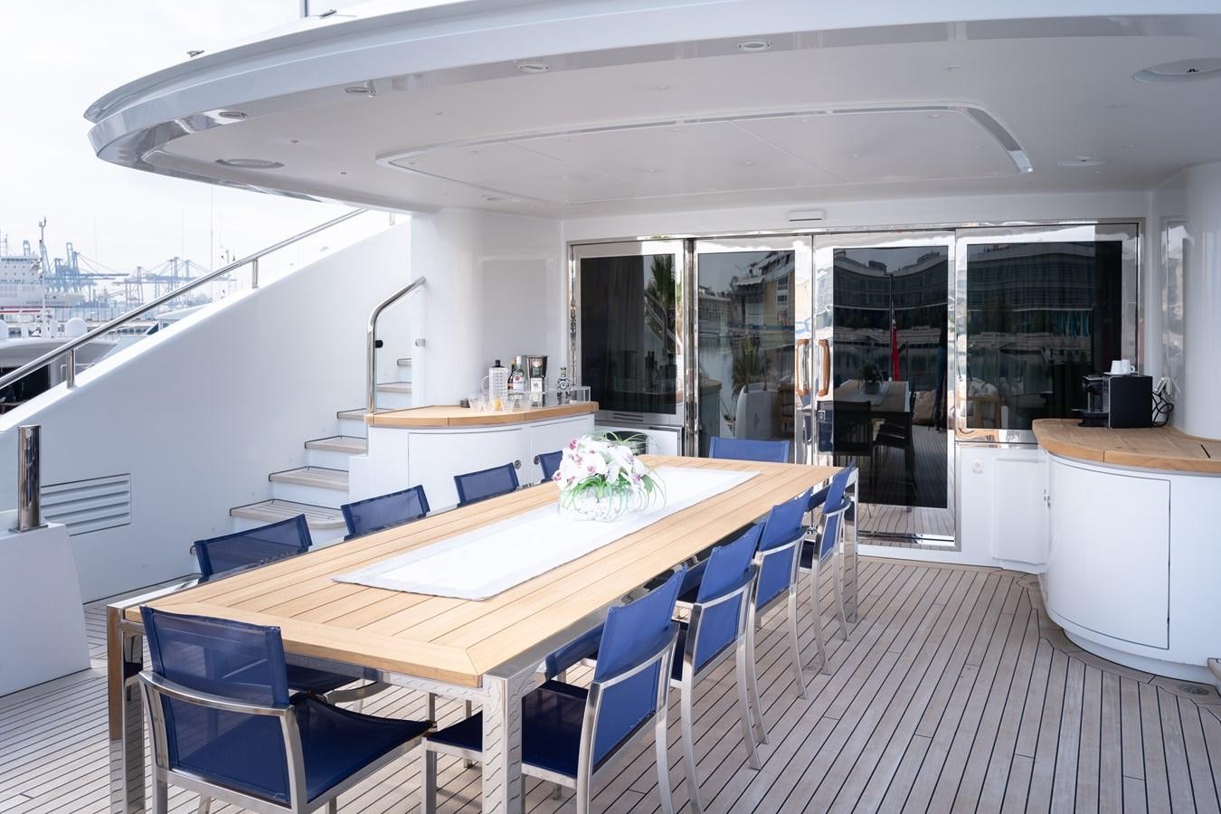 a large room with a table and chairs aboard UNDER CONTRACT!   SAINT  2012 ISA 500-2 POP @ Yacht for Sale