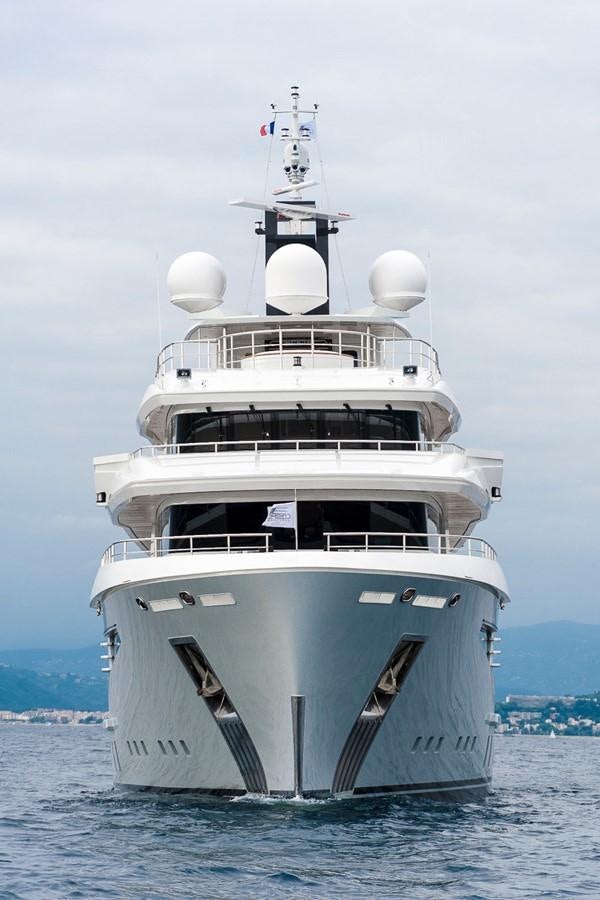 a large white ship in the water aboard I NOVA Yacht for Sale
