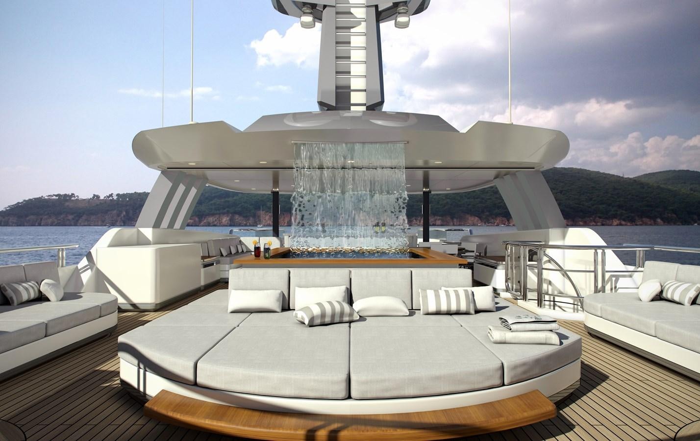 a large white boat on a large body of water aboard CMB 47 SERIES Yacht for Sale