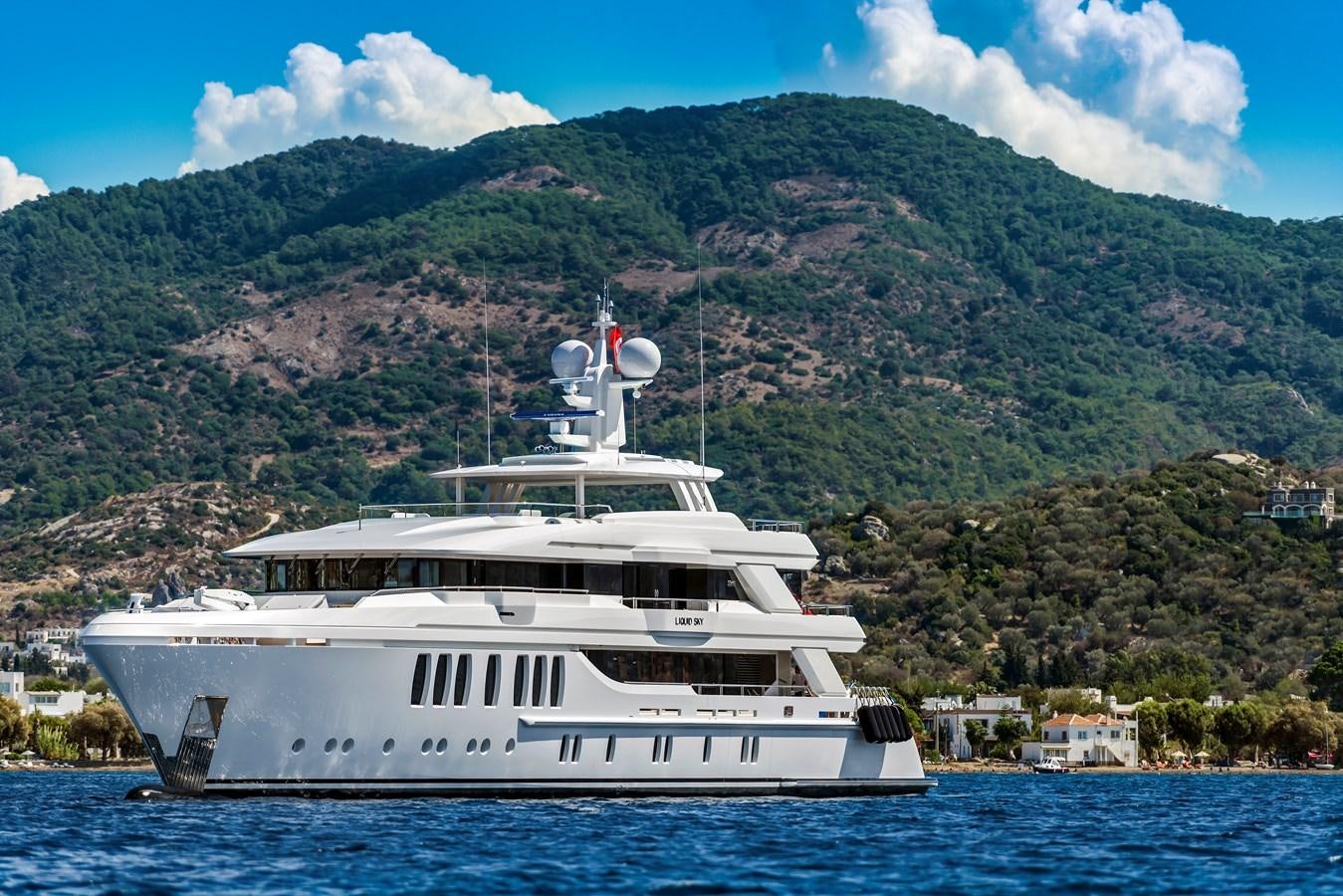 a white yacht in the water aboard CMB 47 SERIES Yacht for Sale