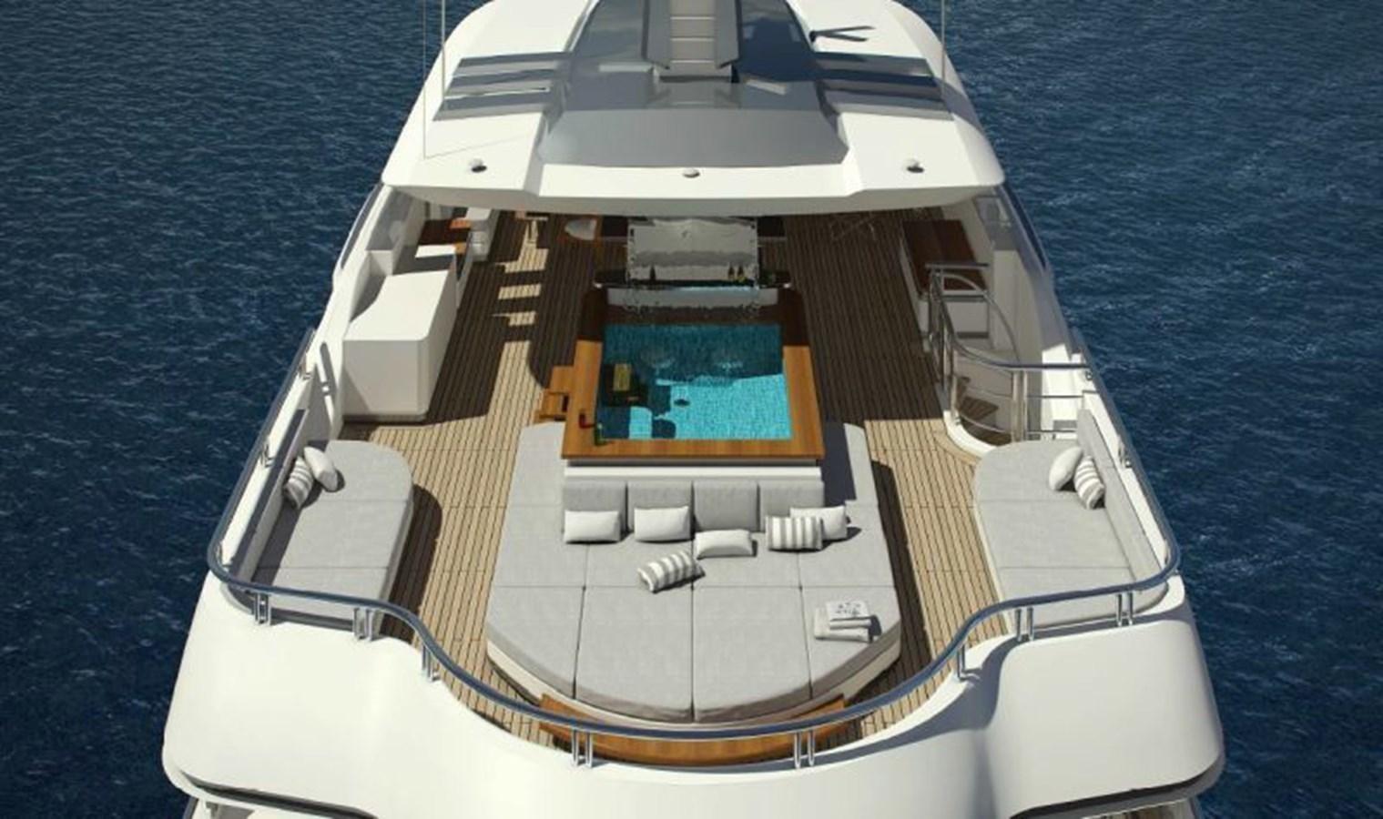 a boat on the water aboard HULL#05 Yacht for Sale