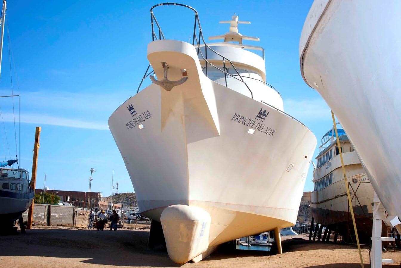 a large white ship aboard PRINCIPE DEL MAR Yacht for Sale