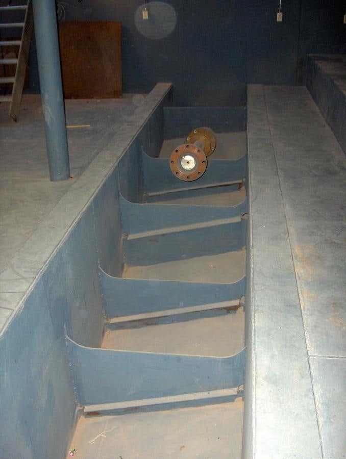 a set of stairs with metal knobs aboard PRINCIPE DEL MAR Yacht for Sale