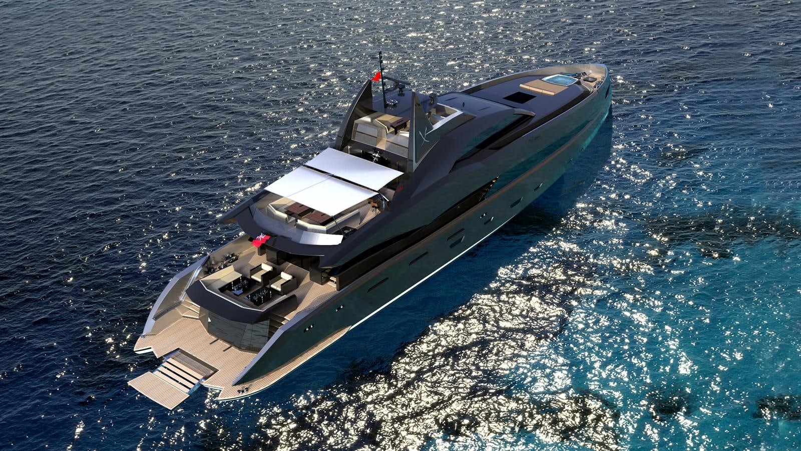 a ship on the water aboard THE GOTHAM Yacht for Sale