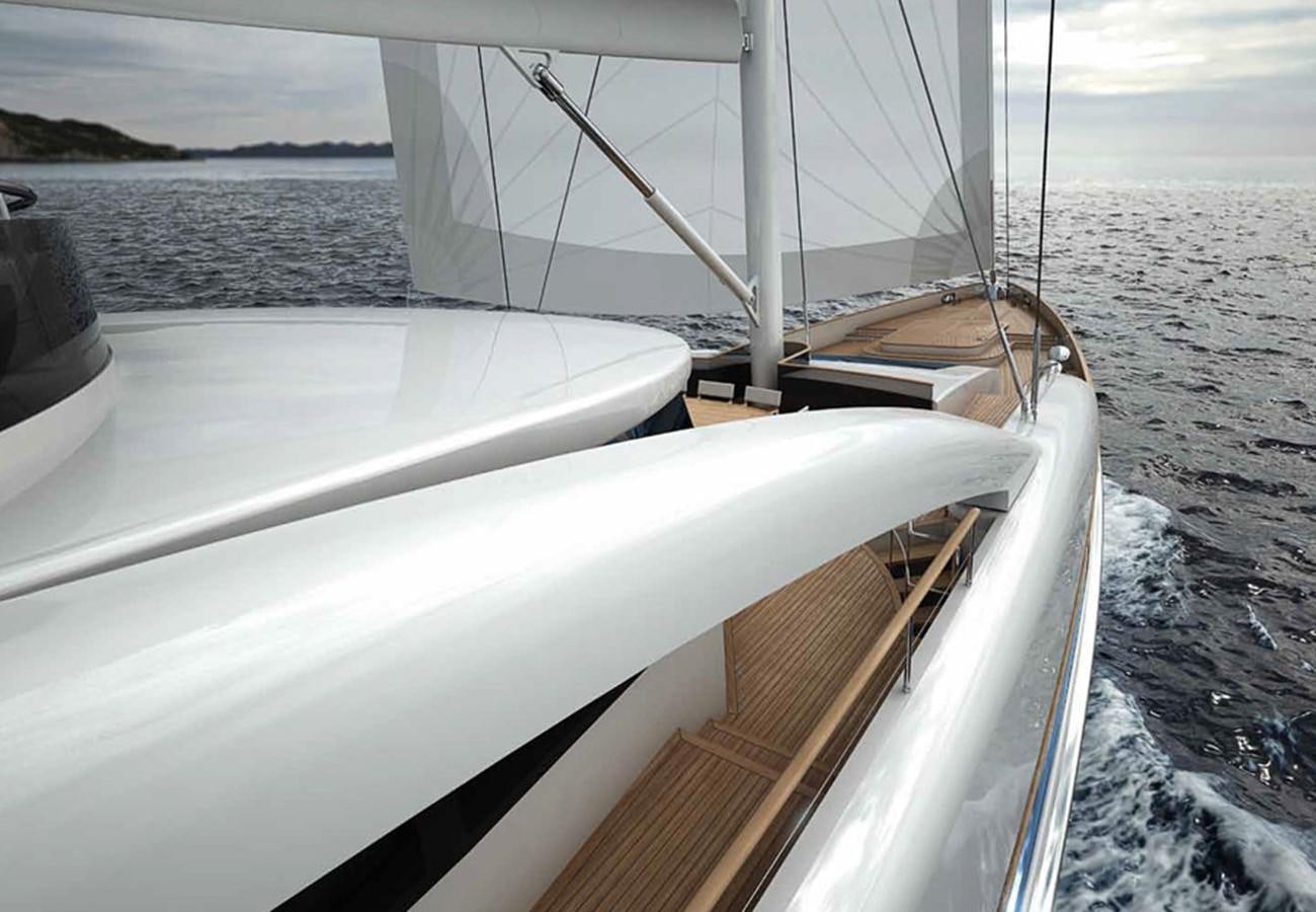 a boat on the water aboard SM45  AMERIGO Yacht for Sale