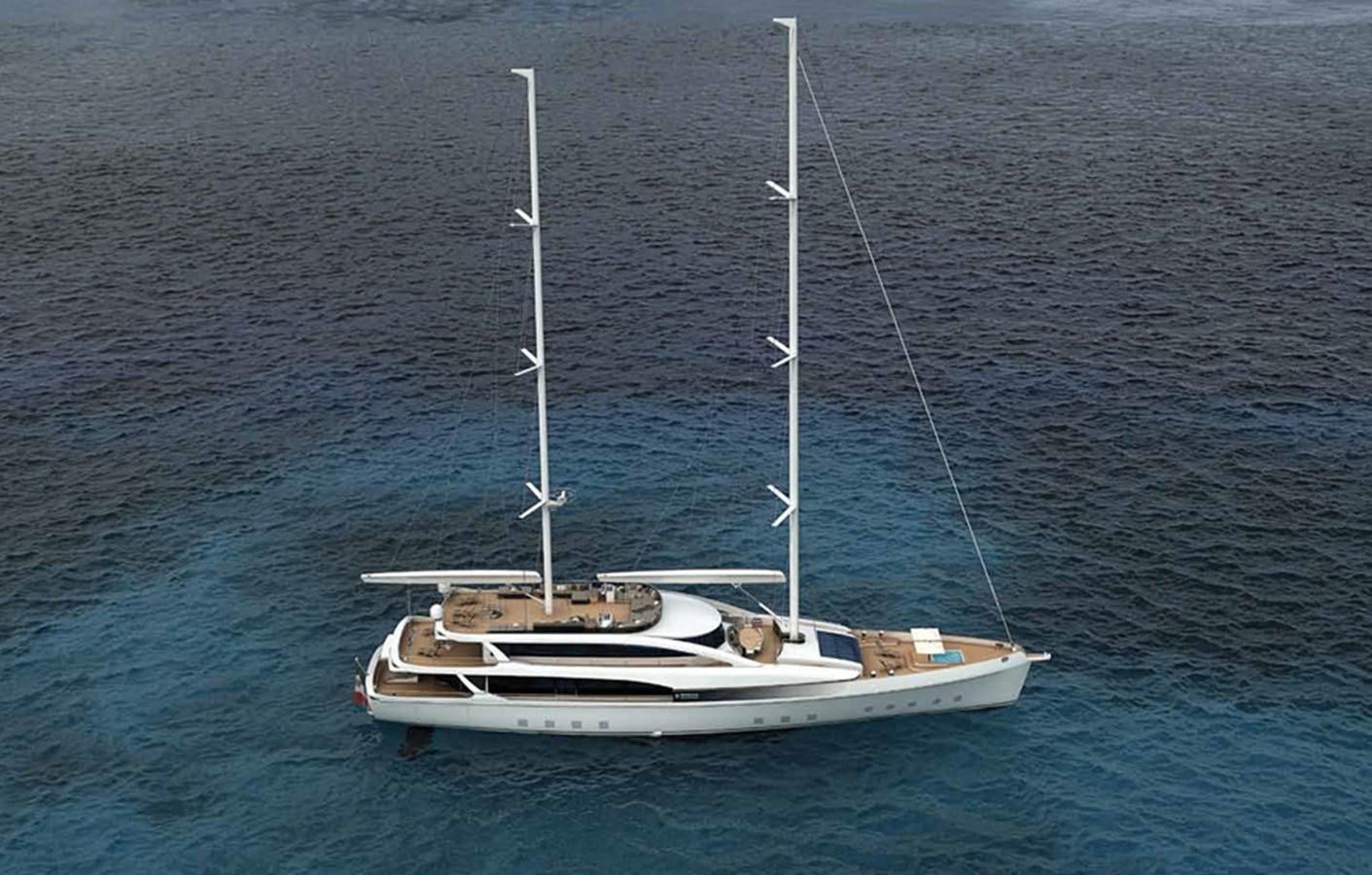 a boat in the water aboard SM45  AMERIGO Yacht for Sale